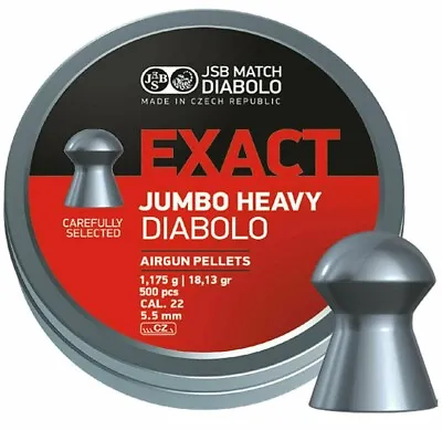 JSB Exact Heavy .177 / .22 Diabolo Domed Heavy Match Grade Air Pellets • £4.99