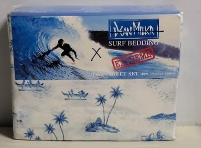 DEAN MILLER SURF BEDDING BALI  Twin  Sheet Set  100% COMBED COTTON  NEW • $115