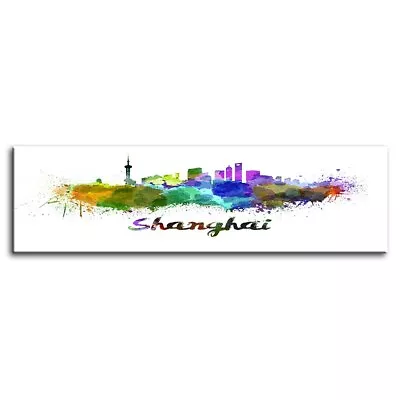 SHANGHAI Canvas  Painting Prints 1 Piece Hot Sale Modular Hang UNFRAMED • $65.95