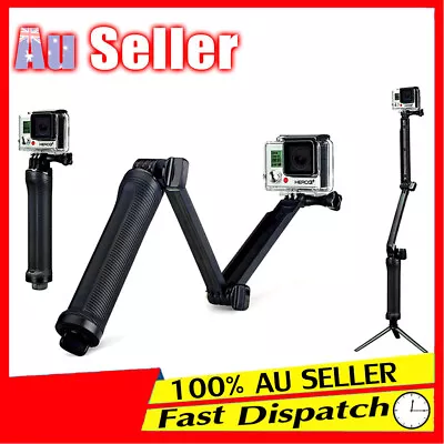 Monopod Pole Stand Tripod Selfie Stick Compatible With Go Pro HD Hero 5 4 3+ 2 • $20.44