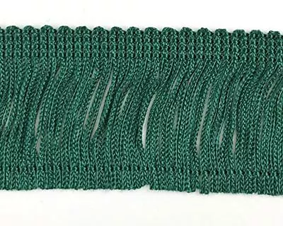 TRIMPLACE Forest Green 2  Rayon Chainette Fringe - 9 Yards • $13.87