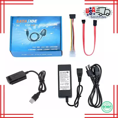 USB 2.0 To IDE SATA SATA 2.5 3.5 Hard Drive HD HDD Converter Adapter Cable OB • $9.49