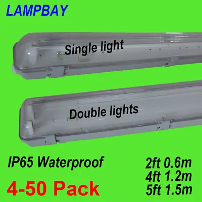 LED Tube Light Fixture Vapor Proof T8 G13 Lamp Housing IP65 Ceiling Fittings • $726.56