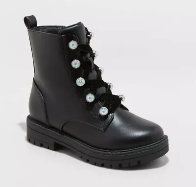 Girls' Zara Combat Boots Black - Art Class - SIZE 5 • $28.99