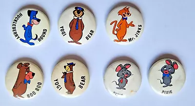 1962 Kelloggs Cereal Coco Pops Yogi Bear & Friends Badge Set & Rare Variation • £34.99