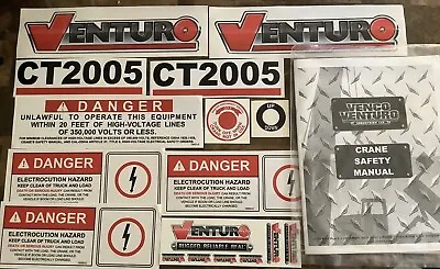 Venturo CT2005 Decal Kit Boom Truck Replacement Stickers 15545-5 Field Service • $125