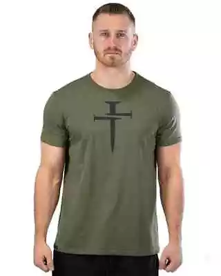 Three Nails Men's Athletic Armor Tee   Olive Size XL ($36 MSRP) • $13