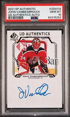 2021-22 Sp Authentic John Vanbiesbrouck Ud Authentics Auto Panthers Psa Gem 10 • $90