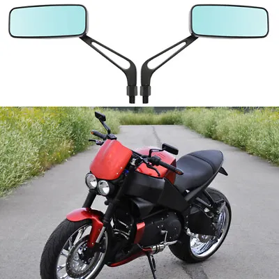 Motorcycle Rectangle Side Mirrors 8mm 10mm For Buell Lightning XB9SX XB12S X1 X1 • $29.55