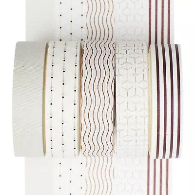 YUBX 5 Rolls Washi Tape Set Creative Basic Skinny Decorative Tapes For Scrapbook • $9.89