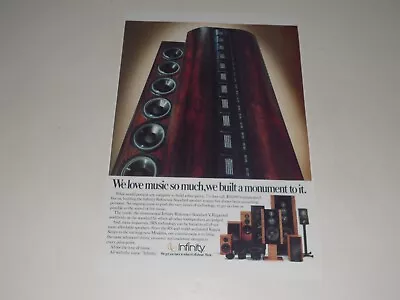 Infinity Kappa Reference Audiophile Poster 1990 19  X 13  Kappa 8 75 EMIT • $22.99