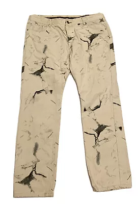 Men’s A Tiziano Beige Gray Straight Denim Jeans Size 40 X 33 20” Tie Dye Silver  • $49.99