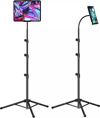 SAMHOUSING Ipad Tripod StandGooseneck 65-inch Floor Stand For Tablet IPad Flo • £25.62