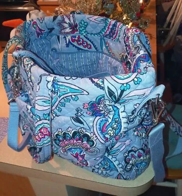 Rare Blue Paisley Vera Bradley Baby Diaper Bag Changing Blanket • $16