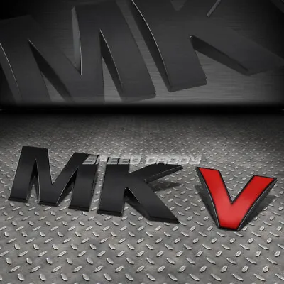 $6.88 • Buy For Vw Mk V Golf/jetta Metal Bumper Trunk Grill Emblem Decal Badge Black Red