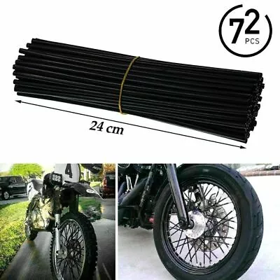 72pcs Black  Wheel Spoke Wraps Covers Coats For Motorcycle Dirt Bike CRF EXC YZF • $13.78