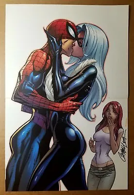 Black Cat Kissing Kiss Spider-Man Marvel Comics Poster By J Scott Campbell • $34.50