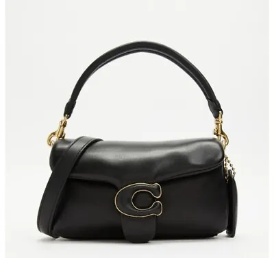 Coach Tabby Pillow Shoulder Hand Bag BNWT Black Leather Dust Bag Large 26 • $279