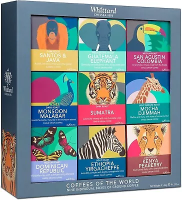 Whittard Of Chelsea | Coffees Of The World Gift Set For Men & Women | 9 Boxes Of • £42.23