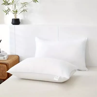 2 Standard/Queen White Bed Pillows Machine Washable Hypoallergenic Microfiber • $14.99