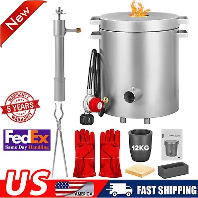 New 12KG Propane Melting Furnace Kit Gas Metal Smelting Forge Crucible 2700℉ • $131