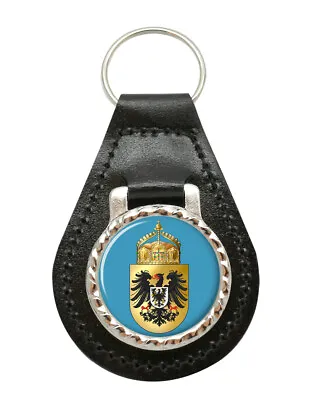 German Imperial Crest Leather Key Fob • $37.71