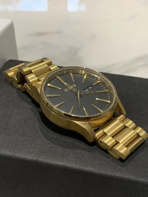 £110 • Buy Nixon Sentry SS Men’s Watch - Stainless Steel - Gold / Black