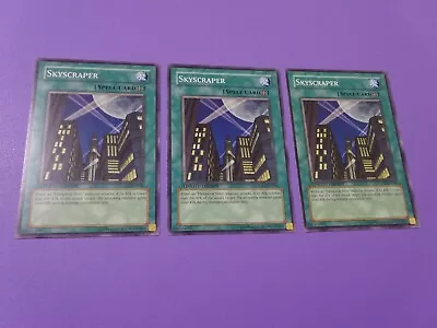 Yu-Gi-Oh! 3 X GLD2-EN038 Skyscraper - Limited Edition - Common Playset • £6.49