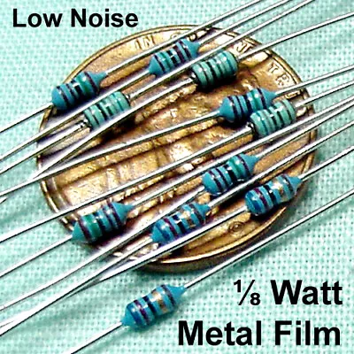 (12) 62 Ohm 1/8 Th Watt 1% Metal Film Resistors [Low Noise] ** USA SELLER ** • $4.95