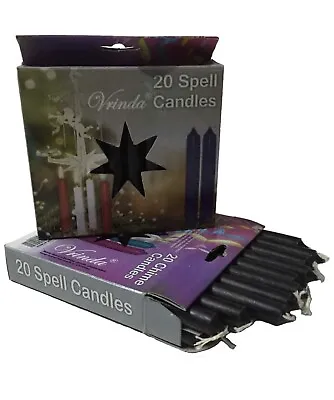 40 Spell Mini Candles 1/2'X 4'- 40 Velas Negras Rituales Espirituales Santeria • $24.90