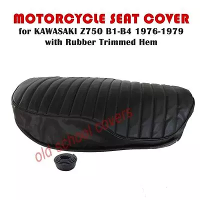 Motorcycle Seat Cover For Kawasaki Kz750 Z750 B1-b4 1976-78 Inc Rubber Trim Hem • £54.99