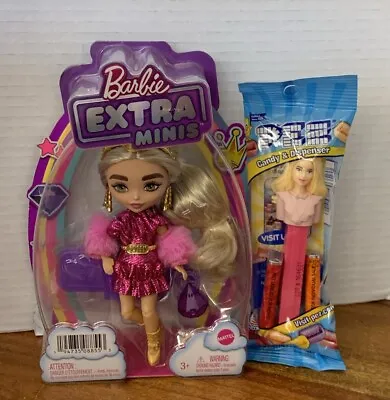 2021 BARBIE EXTRA MINIS Doll 5.5”  With Gold Crown + Barbie PEZ ~ New • $9.99