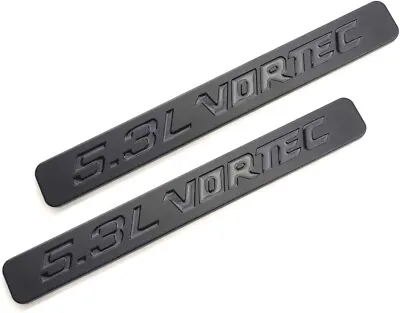 2x Black 5.3L Vortec Hood Emblem Engine Badge Silverado Z71 Car Sierra Black • $14.44