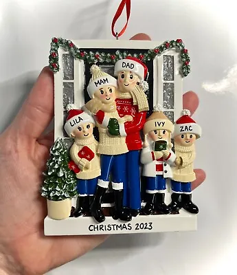 £2.25 • Buy Personalised Family Christmas Tree Decoration Gift 2-6 People Christmas 2023
