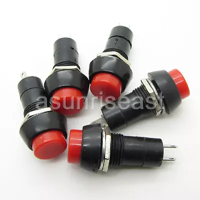 100PCS Red Push Button Switch Momentary NO SPST OFF-ON 12mm 2 Pin PBS-11B  • $25.99