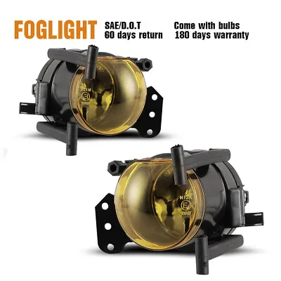 Fog Lights Assembly For BMW 5 Series E60 3 Series E46 Yellow Lens Bumper Replace • $34.99