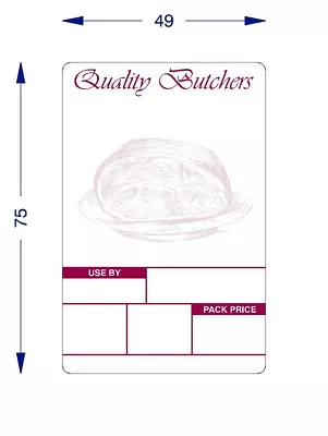 £52 • Buy Avery Scale Labels For Butchers ,Thermal Labels 49 X 75 Printed [ 16 Rolls ]