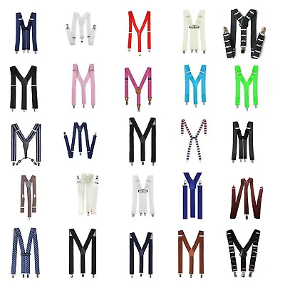 X And Y Shape Heavy Duty Adjustable Suspender Braces Metal Clip For Jean Trouser • $6.32