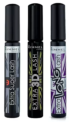 RIMMEL London Extra LONG / 3D / SUPER Lash Mascara Black 8 Ml *CHOOSE YOUR TYPE* • £3.31