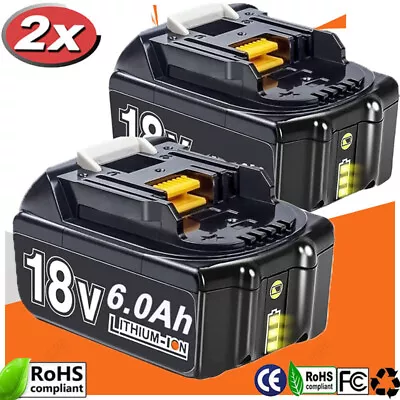 2Pack 18V For Makita BL1815 BL1850 BL1830 LXT Lithium-Ion Cordless Battery 6.0Ah • $28.99