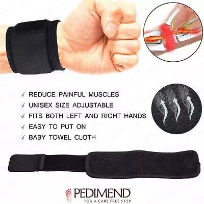 PEDIMEND Wrist Support Brace Splint For Carpal Tunnel Arthritis Sprain Strain UK • £6.95