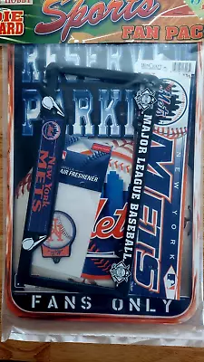 New York Mets Fan Pack Sign Bumper Sticker License Plate Frame Air Freshener • $19.95