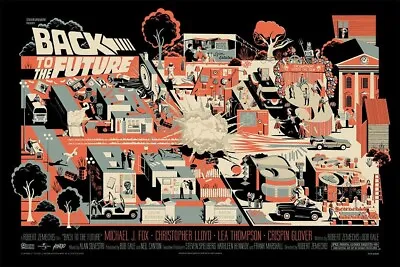 Adam Simpson - Back To The Future I Limited Edition Movie Art Print Mondo • $115