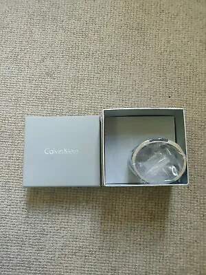 £35 • Buy Calvin Klein Fine Jewellery Silver Tone Open Bangle / Bracelets Sz: S, Rrp: £99