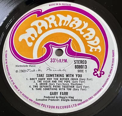 Gary Farr – Take Something With You 1st UK LP 1969 MARMALADE PSYCH FOLK • £9.99
