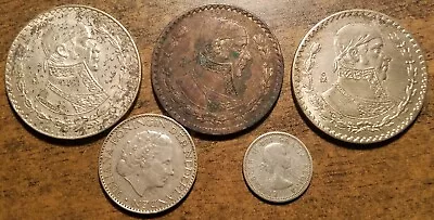 Mexico Canada Netherlands Lot Of 5 Silver Coins 1956-1964 • $9.25