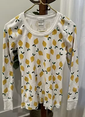 Hanna Andersson Long John Pajamas In Organic Cotton - Lemonade- Women’s Small • $20