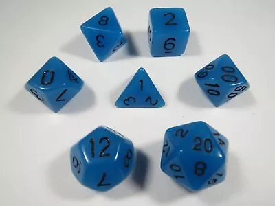 NEW RPG Dice Set Of 7 - Frost Blue D4 D6 D8 D10 D12 D20 D00-90 • $8.79