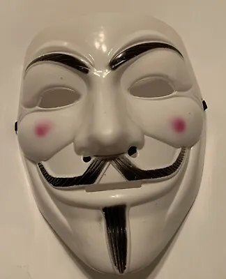 $7 • Buy V For Vendetta White Mask Fawkes Anonymous Halloween Cosplay Costume