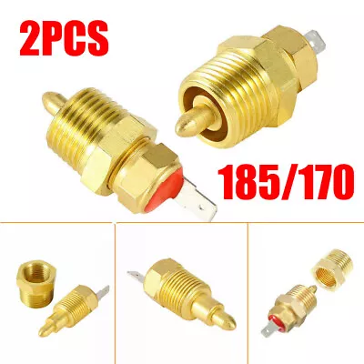 2x 185 -170 Degree Electric Engine Cooling Fan Thermostat Switch NPT 3/8  Inch • $16.88